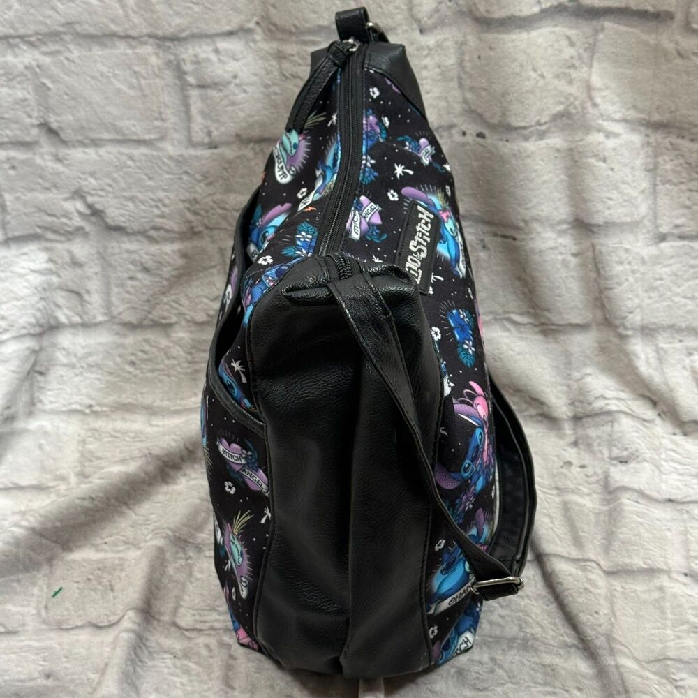 Disney Loungefly Lilo & Stitch Angel Scrump Tattoo Print Hobo Bag Shoulder Purse - Picture 8 of 13